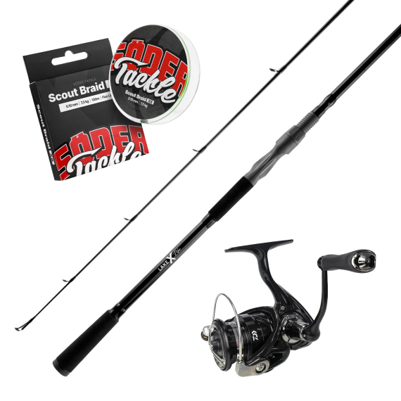 Lake X Pike Spinning 8\'6\'\' Fast Action XH 70-150g & Daiwa Pitch Black in der Gruppe Angelsets / Spinning Sets / Hecht Spinning Combo bei Sportfiskeprylar.se (LAKEXDAIWAPITCHBLACCOMBO)