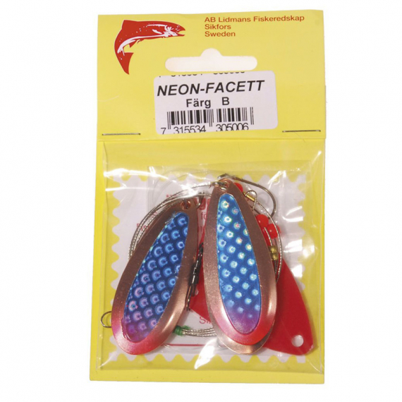 Lidmans Släp Neon-Facett in der Gruppe Köder / Trollingköder & Trolling Blinker / Multi-spoons bei Sportfiskeprylar.se (LD37r)