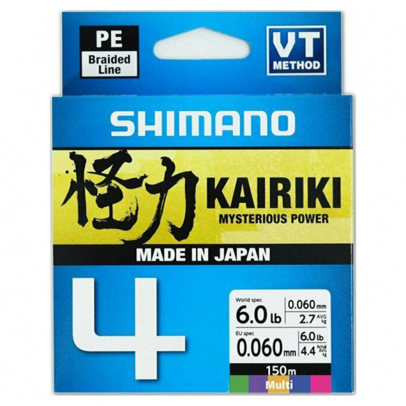 Shimano Kairiki 4, Multi Color - 150m in der Gruppe Schnüre / Geflochtene Schnüre bei Sportfiskeprylar.se (LDM54TE0810015MMULTIr)