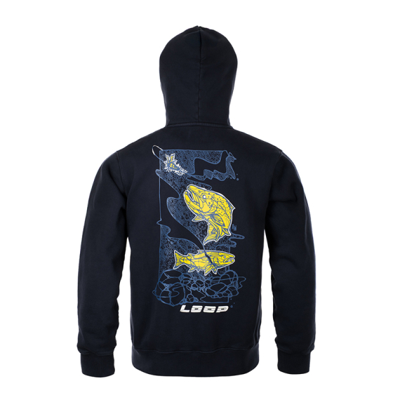 Loop M\'s Logo Hoodie Atlantic Salmon Navy in der Gruppe Kleidung & Schuhe / Kleidung / Pullover / Hoodies bei Sportfiskeprylar.se (LMLHAS01-703-2XLr)