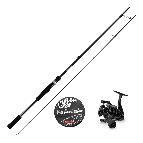 Lunker Stick Spinning Pitch Black Set in der Gruppe Angelsets / Spinning Sets / Barsch Spinning Combo bei Sportfiskeprylar.se (LUNKERSTICKPB2500)