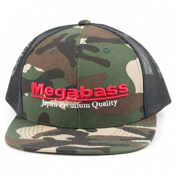 Megabass Trucker Hat Camo in der Gruppe Kleidung & Schuhe / Kappen & Kopfbedeckungen / Caps / Trucker-Kappen bei Sportfiskeprylar.se (MB-C-4513473417535)