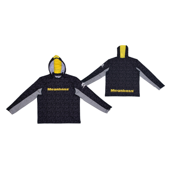 Megabass Game Hoodie Black in der Gruppe Kleidung & Schuhe / Kleidung / Pullover / Langärmlige T-Shirts bei Sportfiskeprylar.se (MB497216r)