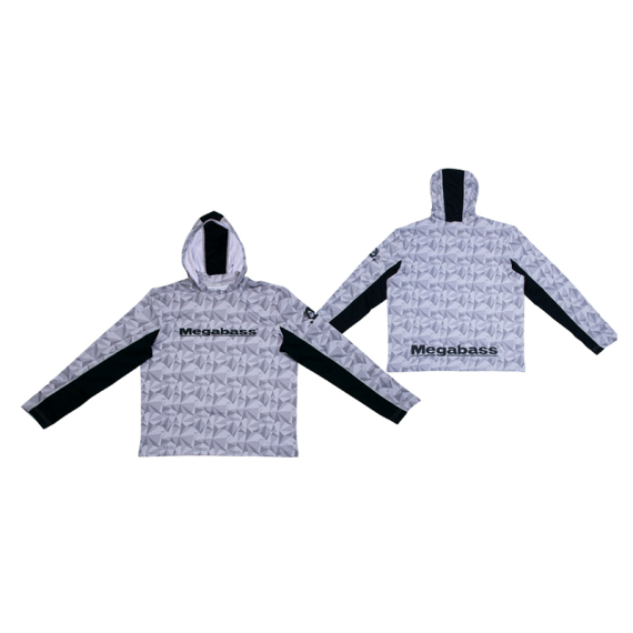 Megabass Game Hoodie White - XL in der Gruppe Kleidung & Schuhe / Kleidung / Pullover / Langärmlige T-Shirts bei Sportfiskeprylar.se (MB497292)