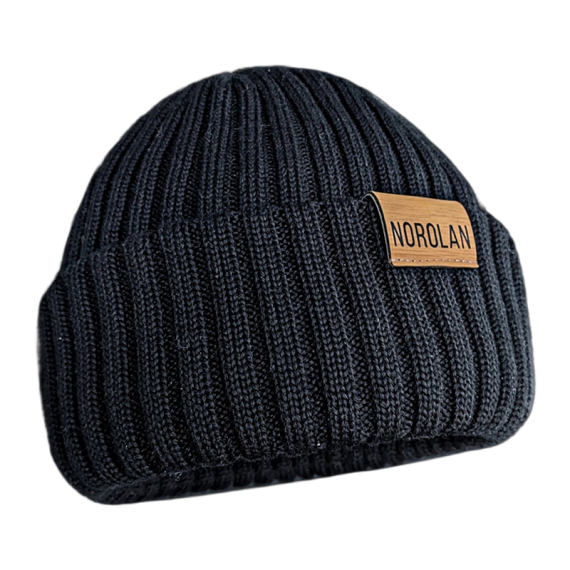 Norolan Merino Wool Ice Fishing Beanie - Black One-Size in der Gruppe bei Sportfiskeprylar.se (MEPI-1)
