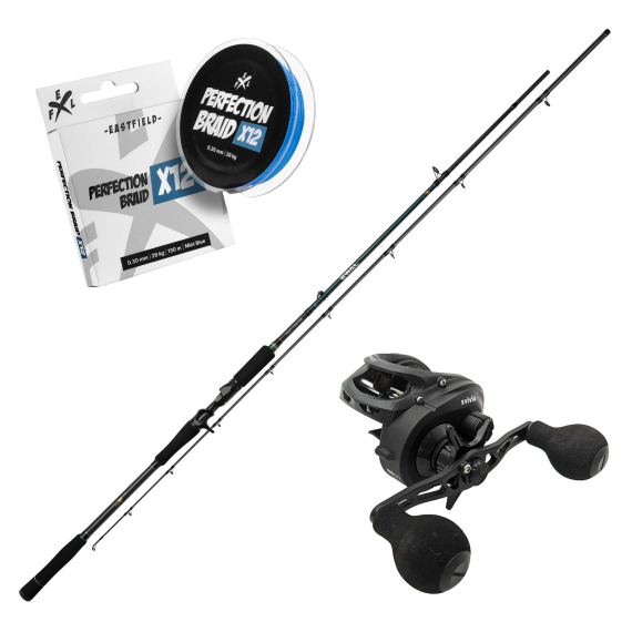 Mikado Jaws Big Bait Casting 8\'6\'\', 50-200g / Svivlo Combo in der Gruppe Angelsets / Baitcast Sets / Baitcast Set Hecht bei Sportfiskeprylar.se (MIKADOSVIVLOJAWSBIGSET)