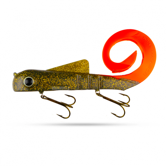 Musky Innovations Bull Dawg Magnum 12\'\'/30,5cm, 226g - Glitteroil/Orange in der Gruppe Köder / Swimbaits / Weichplastik Swimbaits bei Sportfiskeprylar.se (MIMBD-5)