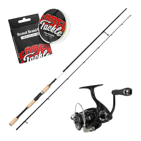 Myran & Daiwa Daiwa Pitch Black Spinning Combo in der Gruppe Angelsets / Spinning Sets / Hecht Spinning Combo bei Sportfiskeprylar.se (MYRANPIKESPINNINGCOMBO)