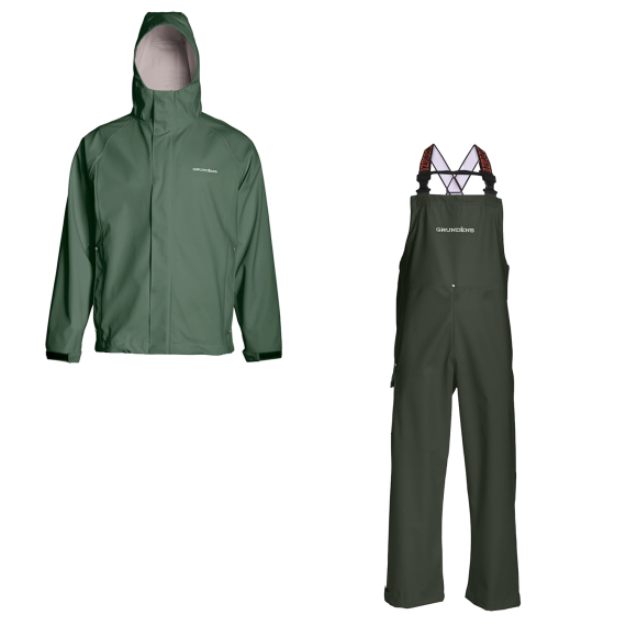 Grundéns Neptune Jacket & Bibs Green in der Gruppe Kleidung & Schuhe / Kleidung / Kleidung Sets & Komplettanzüge bei Sportfiskeprylar.se (NEPTUNEBUNDLEGREEN)