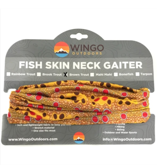 Wingo Fish Skin Neck Gaiter Brown Trout in der Gruppe Kleidung & Schuhe / Kleidung / Schals & Balaclavas bei Sportfiskeprylar.se (NFD047)