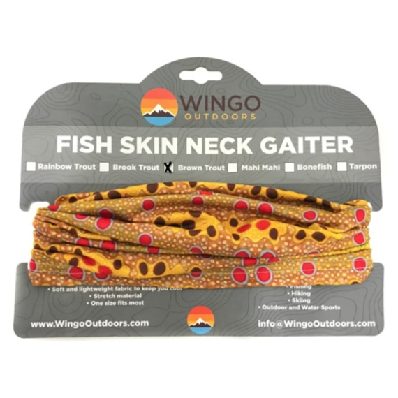 Wingo Fish Skin Neck Gaiter Brown Trout in der Gruppe Kleidung & Schuhe / Kleidung / Schals & Balaclavas bei Sportfiskeprylar.se (NFD047)
