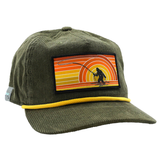 RepYourWater Hat 5 Panel Unstructured - Sunset Squatch Corduroy Edition in der Gruppe Kleidung & Schuhe / Kappen & Kopfbedeckungen / Caps bei Sportfiskeprylar.se (NFD9557)