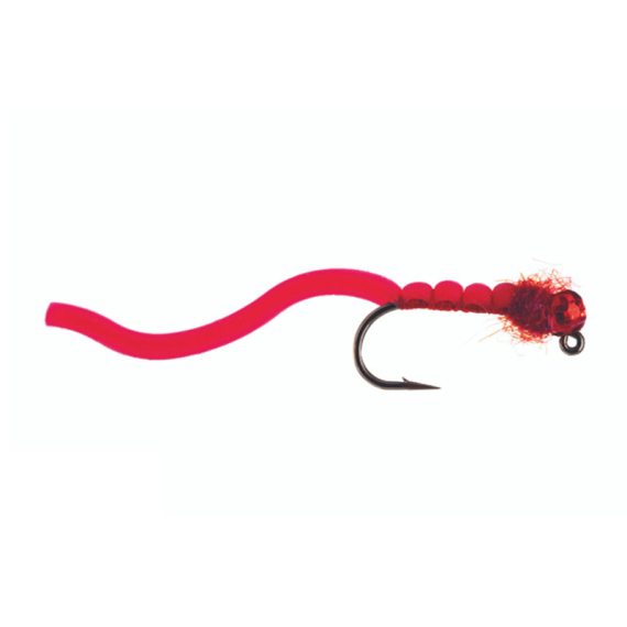 Umpqua Squirmy Wormie Jig Blood Red 12 in der Gruppe Köder / Fliegen / Nymphen bei Sportfiskeprylar.se (NFD9638-BR12)