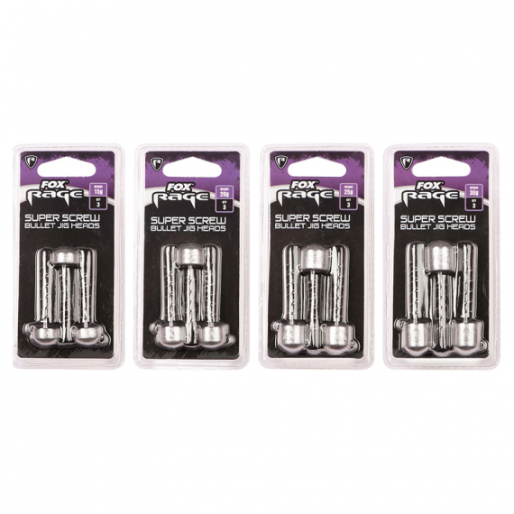 Fox Rage Super Screws 3pcs in der Gruppe Haken & Zubehör / Jigköpfe / Schraubköpfe bei Sportfiskeprylar.se (NJX125r)