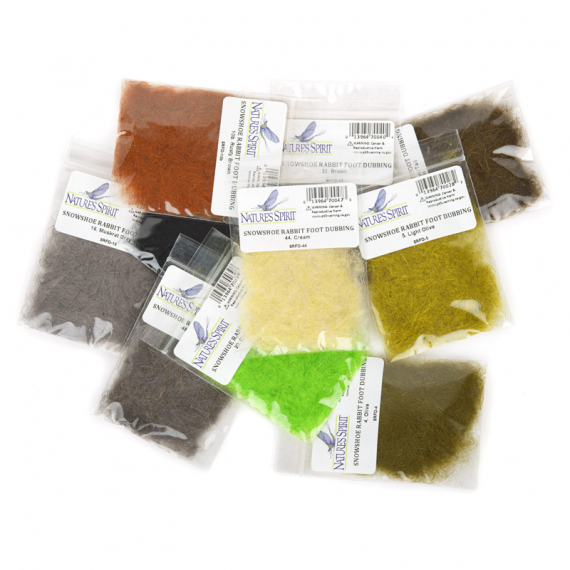 Snowshoe Rabbit Foot Dubbing in der Gruppe Haken & Zubehör / Fliegenbinden / Fliegenbindematerial / Dubbing bei Sportfiskeprylar.se (NS-SRFD-10br)