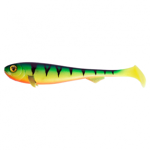 Fox Rage Super Slick Shad 28cm/11\'\' (1pcs) - UV Firetiger in der Gruppe Köder / Gummiköder / Hecht Gummifische bei Sportfiskeprylar.se (NSC061)