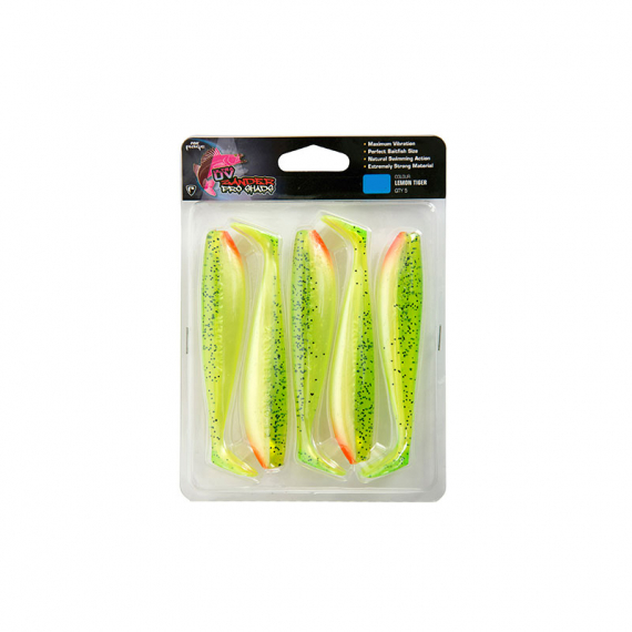 Zander Pro Ultra UV 12 cm/4.75\'\' Lemontiger 5-pack in der Gruppe Köder / Gummiköder / Barsch Gummifische & Zander Gummifische bei Sportfiskeprylar.se (NZS015)
