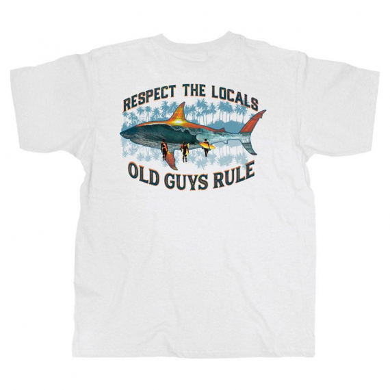 Old Guys Rule Local Respect, White in der Gruppe Kleidung & Schuhe / Kleidung / T-shirts bei Sportfiskeprylar.se (OG2104)
