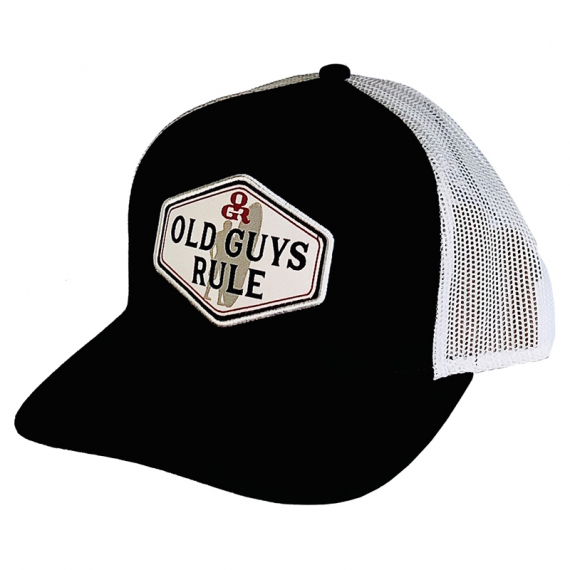 Old Guys Rule Hex Badge Black/White in der Gruppe Kleidung & Schuhe / Kappen & Kopfbedeckungen / Caps / Trucker-Kappen bei Sportfiskeprylar.se (OG2150CAP2)