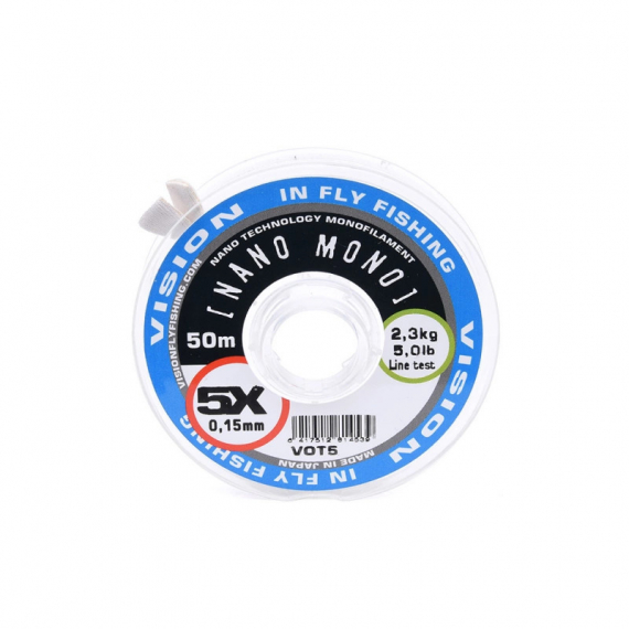 Vision Nano Mono tippet in der Gruppe Haken & Zubehör / Vorfächer & Vorfachmaterial / Vorfachmaterial / Vorfachmaterial Fliegenfischen bei Sportfiskeprylar.se (OP3VOT6r)