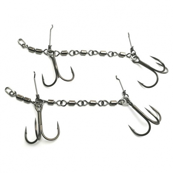 Pikecraft 4 Swivel Stinger Rig 18-25cm (2pcs) - BKK 2/0 in der Gruppe Haken & Zubehör / Stinger & Stinger Zubehör / Stingers bei Sportfiskeprylar.se (PIKECRAFT1430)