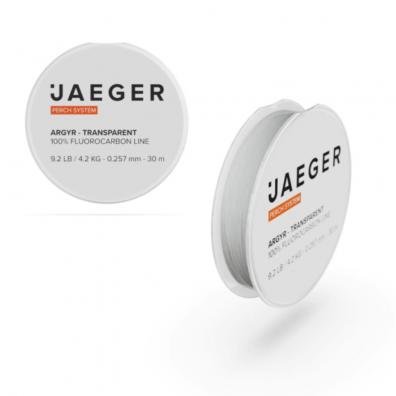 Jaeger Fluorocarbon Argyr 30m 4.2kg - 0.257mm in der Gruppe Haken & Zubehör / Vorfächer & Vorfachmaterial / Vorfachmaterial / Vorfachmaterial Fluorocarbon bei Sportfiskeprylar.se (PRC-LFC-01-1)