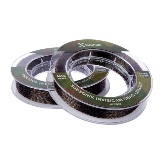 Sonik Subsonik Invisicam Snag Leader in der Gruppe Haken & Zubehör / Vorfächer & Vorfachmaterial / Vorfachmaterial / Vorfachmaterial Monofile bei Sportfiskeprylar.se (RC0049r)