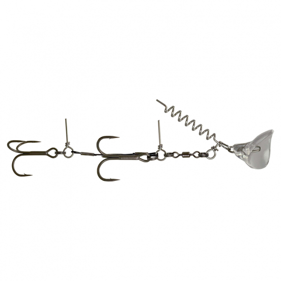 Headbanger RockerHead Stinger Shallow 1/0 + 1, 8g - Transparent in der Gruppe Haken & Zubehör / Stinger & Stinger Zubehör / Stingers bei Sportfiskeprylar.se (RH-SS-01-08)