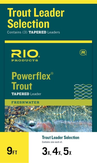 Rio Powerflex Trout Taperad Leader 9ft 3-Pack 3X/4X/5X in der Gruppe Haken & Zubehör / Vorfächer & Vorfachmaterial / Fertige Vorfächer / Tapered Vorfächer bei Sportfiskeprylar.se (RP24330)
