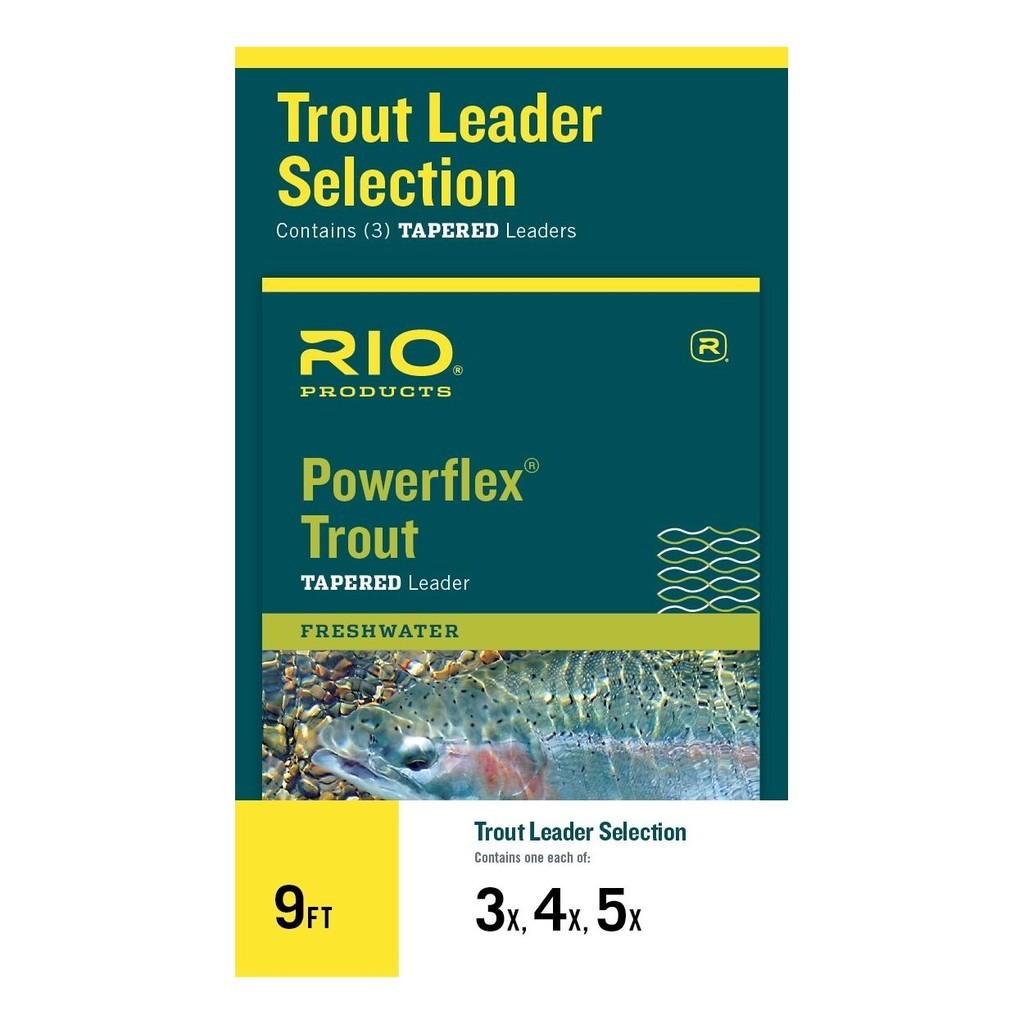 Rio Powerflex Trout Taperad Leader 9ft 3-Pack 3X/4X/5X in der Gruppe Haken & Zubehör / Vorfächer & Vorfachmaterial / Fertige Vorfächer / Tapered Vorfächer bei Sportfiskeprylar.se (RP24330)