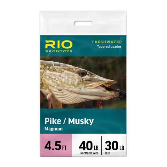 Rio Pike/Musky Magnum Leader - 4.5ft, 30lb class 40lb Knottable Wire in der Gruppe Haken & Zubehör / Vorfächer & Vorfachmaterial / Fertige Vorfächer / Tapered Vorfächer bei Sportfiskeprylar.se (RP24670)