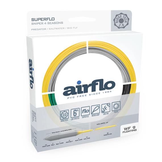 Airflo Ridge 2.0 Sniper 4 Season Fast Interm./Sink 3 in der Gruppe Schnüre / Fliegenschnüre / Einhand bei Sportfiskeprylar.se (RSF-SN4-WF8I-S3-GR-SBr)