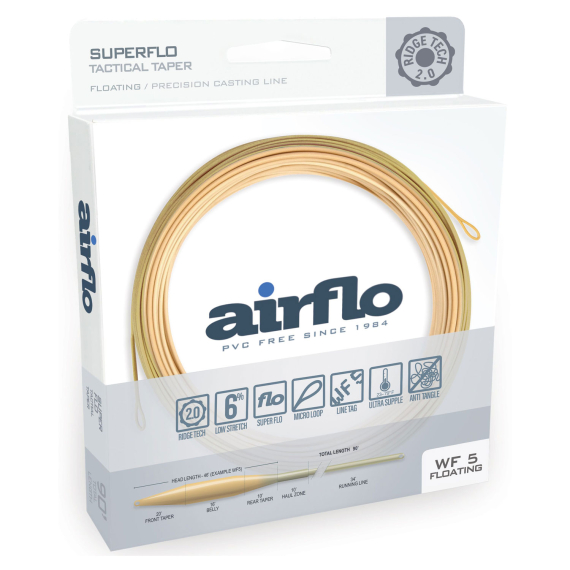 Airflo Superflo Ridge 2.0 Tactical Taper Floating in der Gruppe Schnüre / Fliegenschnüre / Einhand bei Sportfiskeprylar.se (RSF-TT-WF3F-BB-Wor)