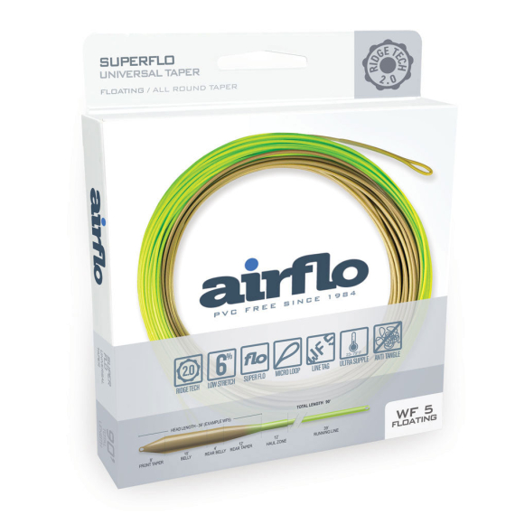 Airflo Superflo Ridge 2.0 Universal Taper Floating Fly Line in der Gruppe Schnüre / Fliegenschnüre / Einhand bei Sportfiskeprylar.se (RSF-UT-WF3F-MO-CHr)