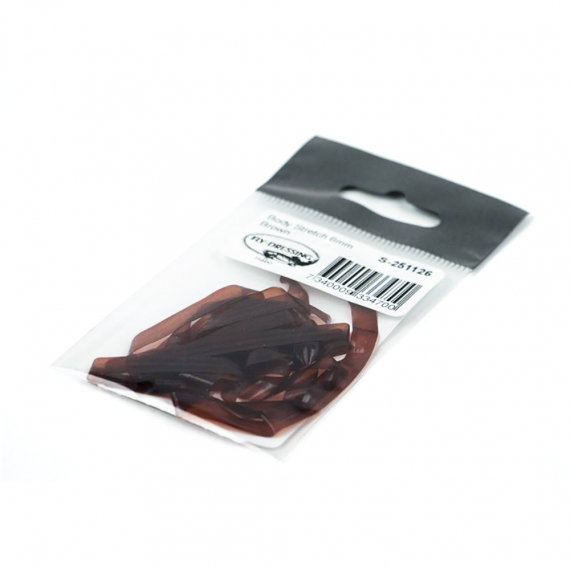 Body Strech 4mm - Brown in der Gruppe Haken & Zubehör / Fliegenbinden / Fliegenbindematerial / Sonstige Synthetische Materialien bei Sportfiskeprylar.se (S-251124)