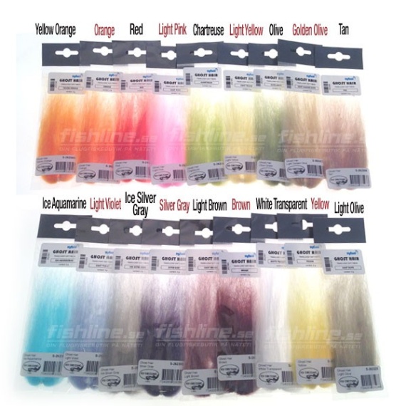 Ghost Hair - Silver Gray in der Gruppe Haken & Zubehör / Fliegenbinden / Fliegenbindematerial / Flash & synthetische Flügel bei Sportfiskeprylar.se (S-262393)