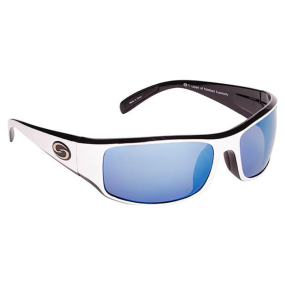 Strike King S11 Optics Okeechobee Wht/Black Frame, Wht/Blue Mirror Gray Base Lens in der Gruppe Kleidung & Schuhe / Sonnenbrillen / Polarisierte Sonnenbrillen bei Sportfiskeprylar.se (SG-S11533)