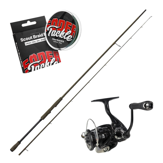Savage Gear SG4 Medium Game & Pitch Black 7\'3\'\'/2.21m XF 15-45g in der Gruppe Angelsets / Spinning Sets / Allround Spinning Combo bei Sportfiskeprylar.se (SG4MEDIUMCOMBO)