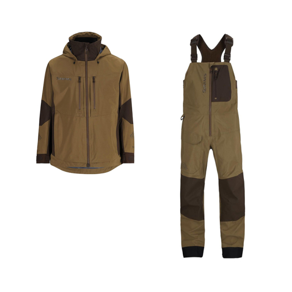 Simms Pro Dry Bibs and Jacket Driftwood/Black in der Gruppe Kleidung & Schuhe / Kleidung / Kleidung Sets & Komplettanzüge bei Sportfiskeprylar.se (SIMMSPRODRYSET2025)