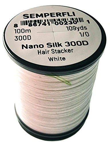 Semperfli Nano Silk 300D 1/0 Hair Stacker in der Gruppe Haken & Zubehör / Fliegenbinden / Fliegenbindematerial / Bindedragt bei Sportfiskeprylar.se (SNAN300WHT)