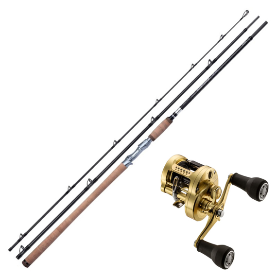 Shimano Speedmaster 12\'4\'\' 50-120g Conquest Salmon Combo in der Gruppe Angelsets / Baitcast Sets / Baitcast Set Lachs & Meerforelle bei Sportfiskeprylar.se (SPEEDMASTERCONQUESTCOMBO)