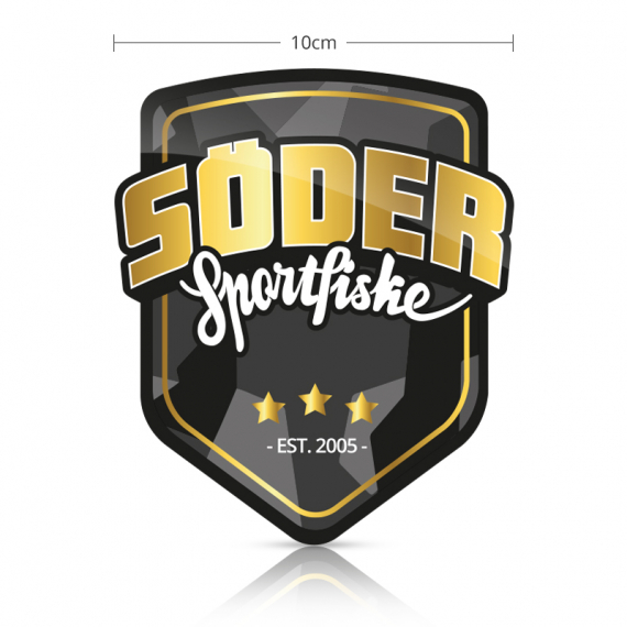 Söder Sticker Shield - Gold in der Gruppe Sonstiges / Aufkleber & Dekale bei Sportfiskeprylar.se (SSS-GOLD)