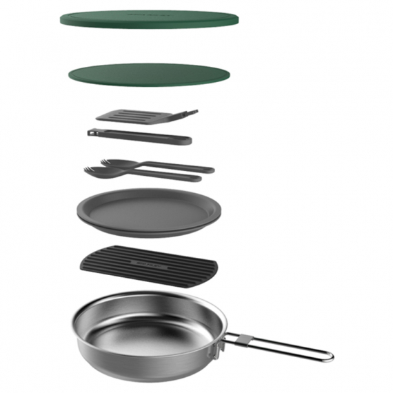 Stanley The All-In-One Fry Pan Set - Stainless Steel in der Gruppe Outdoor / Campingküchen & Utensilien / Töpfe & Pfannen / Pfannen bei Sportfiskeprylar.se (ST1002658013)