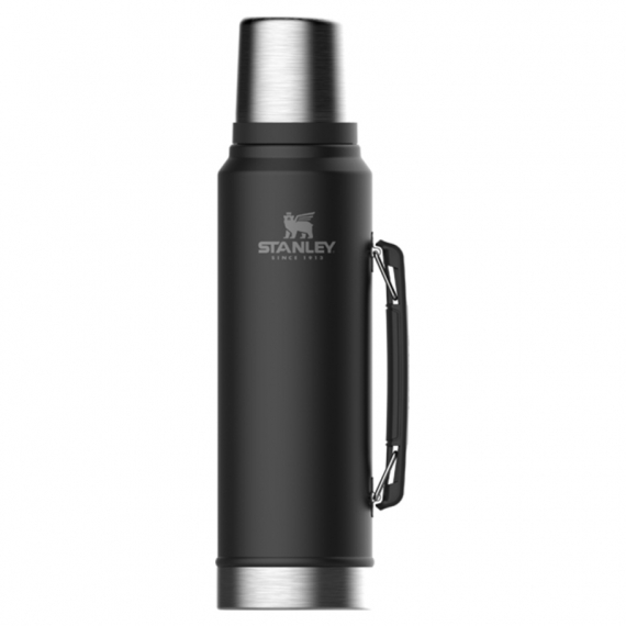 Stanley The Legendary Classic Bottle 1.0L - Matte Black in der Gruppe Outdoor / Campingküchen & Utensilien / Thermosflaschen / Thermosflasche bei Sportfiskeprylar.se (ST1008266002)