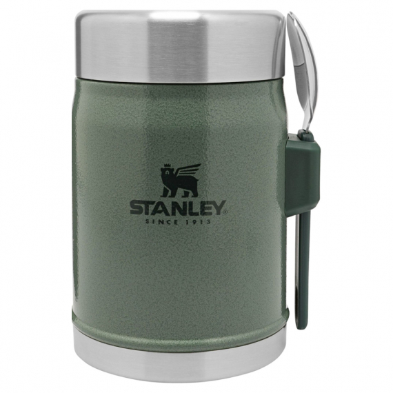 Stanley The Legendary Food Jar + Spork .4L - Hammertone Green in der Gruppe Outdoor / Campingküchen & Utensilien / Lunchboxen & Isolier Speisebehälter / Isolier Speisebehälter bei Sportfiskeprylar.se (ST1009382004)