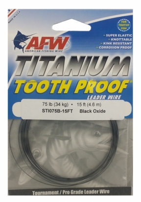 Titanium Tooth Proof, Single Strand Leader Wire, 75 lb (34 kg) in der Gruppe Haken & Zubehör / Vorfächer & Vorfachmaterial / Vorfachmaterial / Wire bei Sportfiskeprylar.se (ST1075B-15FT)