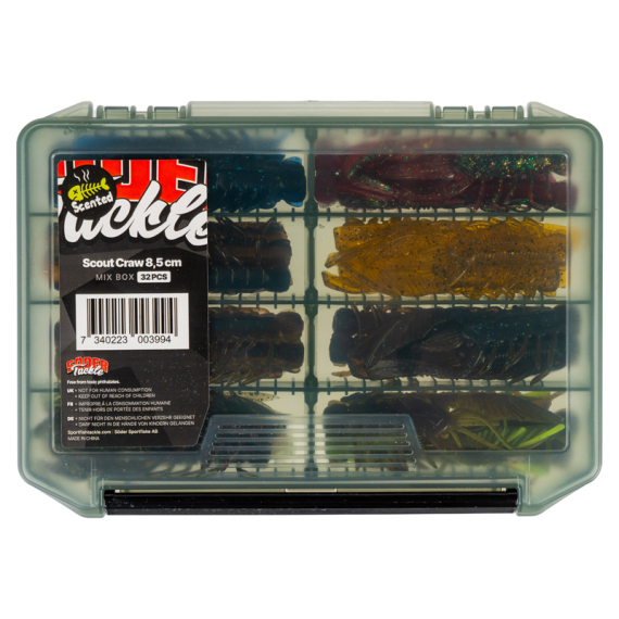 Scout Craw 8,5cm - Mix Box 32pcs in der Gruppe Köder / Gummiköder / Krebse & Creaturebaits / Krebsköder bei Sportfiskeprylar.se (STCRAW-MIX1)