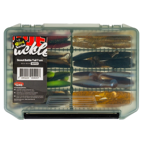 Scout Battle Tail - Mix Box in der Gruppe Köder / Köder Sets bei Sportfiskeprylar.se (STSBT85-MIX1r)