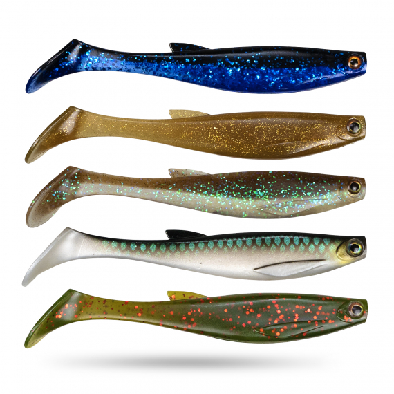 Scout Shad 9cm (5pcs) - Mixed-pack 9 in der Gruppe Köder / Gummiköder bei Sportfiskeprylar.se (STSS9-MIX09)