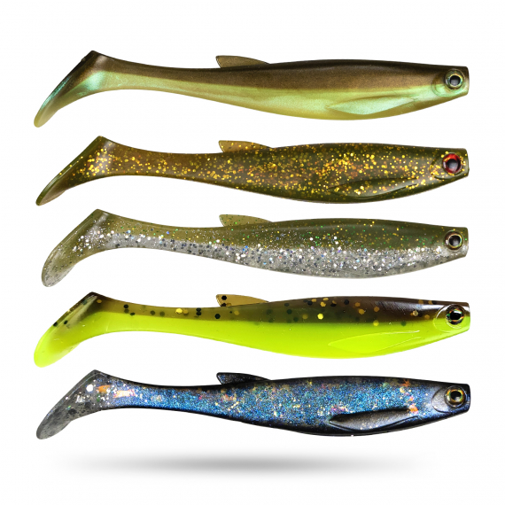 Scout Shad 9cm (5pcs) - Mixed-pack 11 in der Gruppe Köder / Gummiköder / Barsch Gummifische & Zander Gummifische bei Sportfiskeprylar.se (STSS9-MIX11)